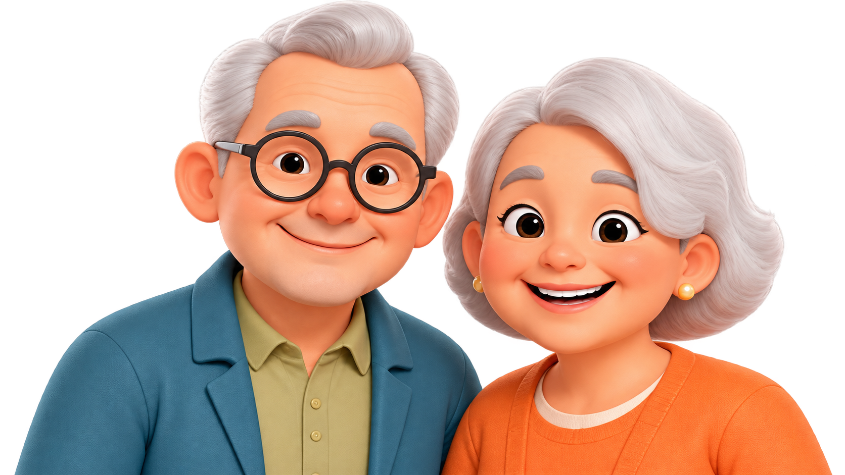 Grandparents sharing a learning moment